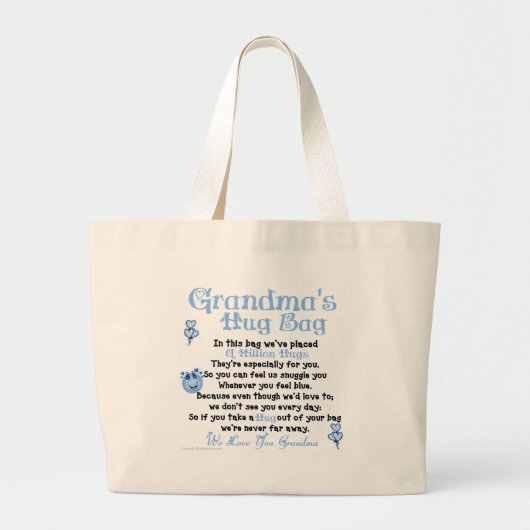 Die Umarmungs-Tasche der Großmutter - Plural Vers Jumbo Stoffbeutel (Vorne)