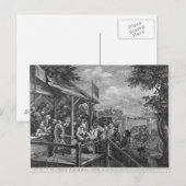 Die Umfrage von 1758 Postkarte (Vorne/Hinten)