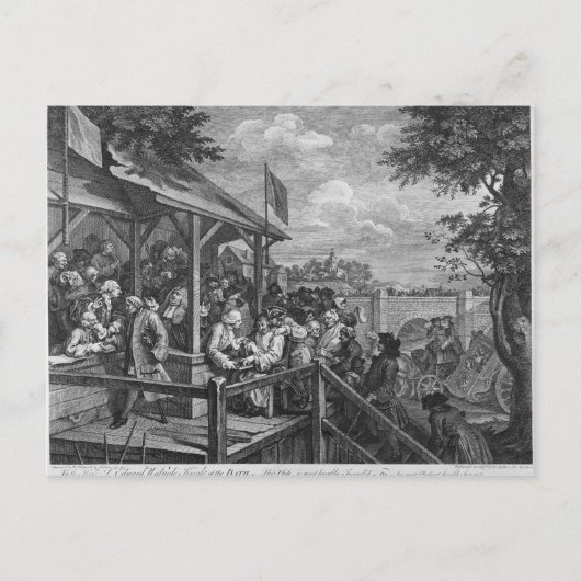 Die Umfrage von 1758 Postkarte (Vorderseite)