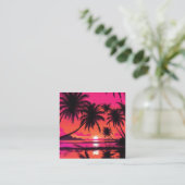 Die Umgebung des Strandes mit einem lebhaften Sonn Telefonnummerkarte (Stehend Vorderseite)