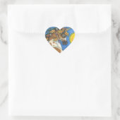 DIE UMGEBUNG LIEGT AUF EINEM UNICORN STALLION UND Herz-Aufkleber (Tasche)