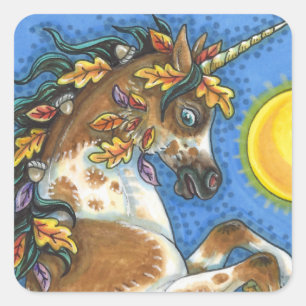 DIE UMGEBUNG LIEGT AUF EINEM UNICORN STALLION UND  QUADRATISCHER AUFKLEBER