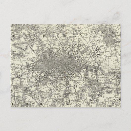 Die Umgebung von London Postkarte (Vorderseite)
