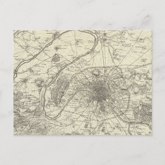 Die Umgebung von Paris Postkarte (Vorderseite)