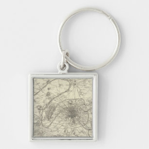 Die Umgebung von Paris Schlüsselanhänger