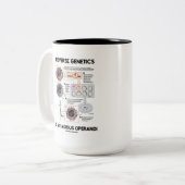 Die umgekehrte Genetik ist mein Modus Operandi Zweifarbige Tasse (Vorderseite Links)
