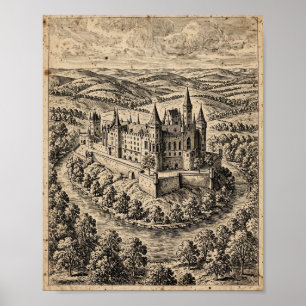 Die umwallte Kronen-Druck — Biblische handgezeichn Poster
