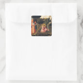 Die Umwandlung des hl. Augustinus Quadratischer Aufkleber (Tasche)