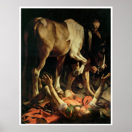 Die Umwandlung von St. Paul, Caravaggio Poster (Vorne)