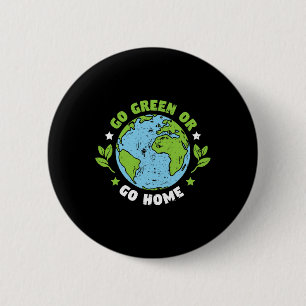 Die Umwelt des Earth Day wird grün oder wird Button