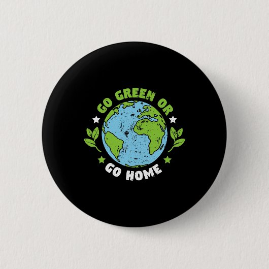 Die Umwelt des Earth Day wird grün oder wird Button (Vorderseite)