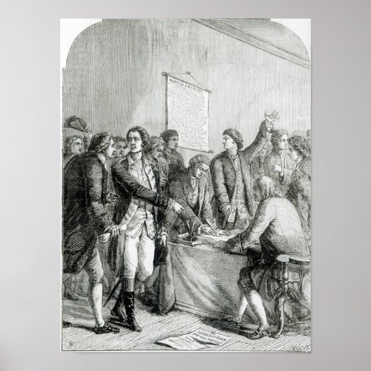 Die Unabhängigkeitserklärung der Vereinten Staaten Poster (Vorne)