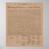 Die Unabhängigkeitserklärung Poster (Vorne)