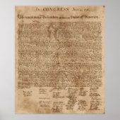 Die Unabhängigkeitserklärung Poster (Vorne)