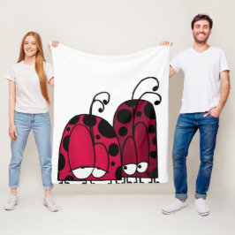 Die unangeforderte Liebe Ladybug Illustration Fleecedecke