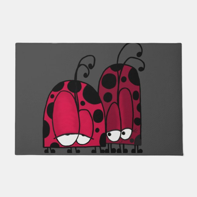 Die unangeforderte Liebe Ladybug Illustration Fußmatte (Vorderseite)