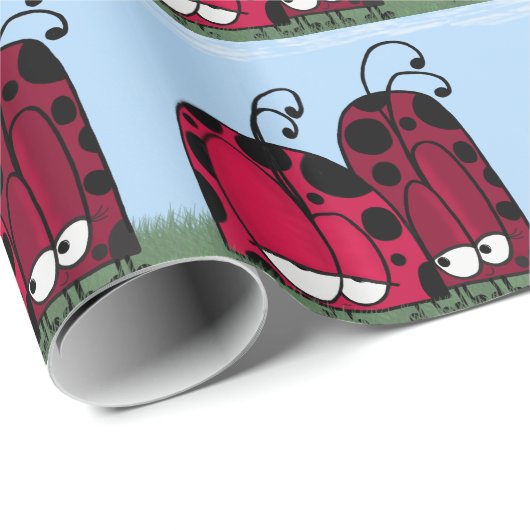 Die unangeforderte Liebe Ladybug Illustration Geschenkpapier (Rolleneckpunkt)