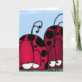 Die unangeforderte Liebe Ladybug Illustration Karte