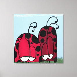 Die unangeforderte Liebe Ladybug Illustration Leinwanddruck