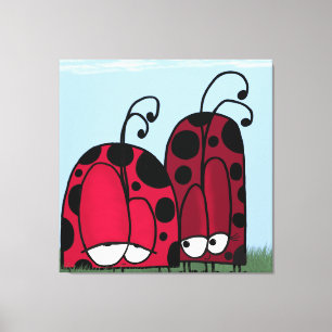 Die unangeforderte Liebe Ladybug Illustration Leinwanddruck