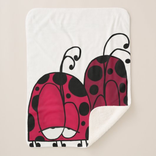 Die unangeforderte Liebe Ladybug Illustration Sherpadecke (Vorderseite)