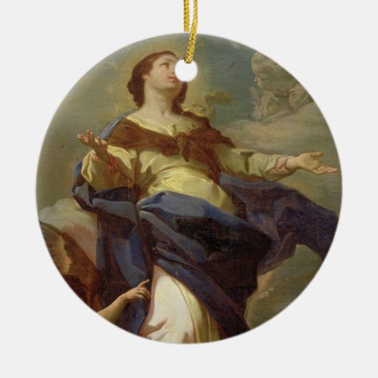 Die Unbefleckte Empfängnis 2 Keramik Ornament (Vorne)