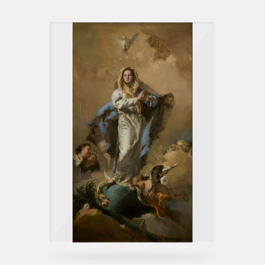 Die unbefleckte Empfängnis von Giovanni Tiepolo Acrylschild (Vorderseite)