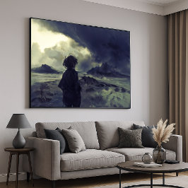 Die unbekannte Reise - einfarbige Kunst des Impres Poster