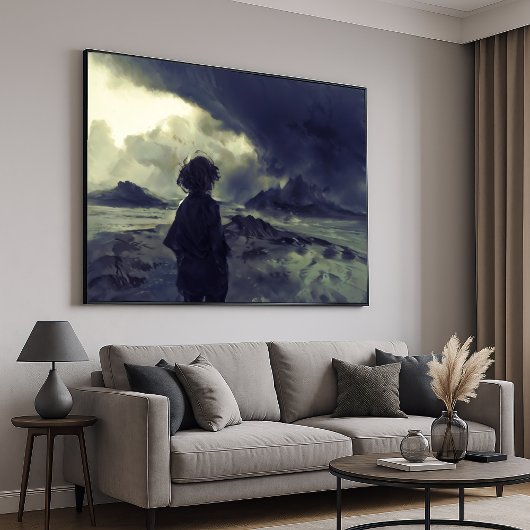 Die unbekannte Reise - einfarbige Kunst des Impres Poster