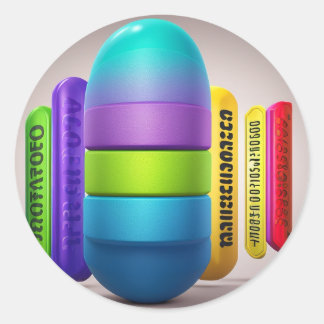 "Die unbelebte Kunst: Capsule Collectio Runder Aufkleber