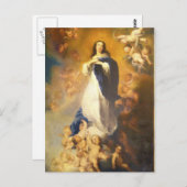 Die unberührte Konzeption der Ehrwürdigen Postkarte (Vorne/Hinten)