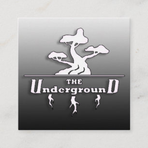 Die Underground-Geschäftskarten Black Fade Quadratische Visitenkarte