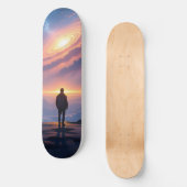 Die Unendlichkeit am Gipfel der Welt berühren Skateboard (Vorderseite)