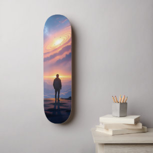Die Unendlichkeit am Gipfel der Welt berühren Skateboard