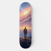 Die Unendlichkeit am Gipfel der Welt berühren Skateboard (Vorderseite)