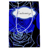 Die unerreichbare blaue Rose-Blumenbeutel Mittlere Geschenktüte (Vorderseite)