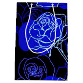 Die unerreichbare blaue Rose-Blumenbeutel Mittlere Geschenktüte (Rückseite)