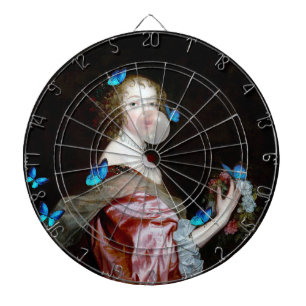 Die unerwartete Ankunft blauer Schmetterlinge Dartscheibe