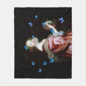 Die unerwartete Ankunft blauer Schmetterlinge Fleecedecke (Vorderseite)