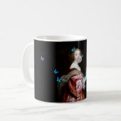 Die unerwartete Ankunft blauer Schmetterlinge Kaffeetasse (Vorderseite Links)