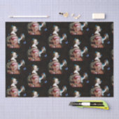 Die unerwartete Ankunft blauer Schmetterlinge Seidenpapier (Handwerk)