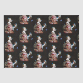 Die unerwartete Ankunft blauer Schmetterlinge Seidenpapier