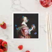 Die unerwartete Ankunft blauer Schmetterlinge Serviette (Beispiel)