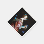 Die unerwartete Ankunft blauer Schmetterlinge Serviette (Ecke)