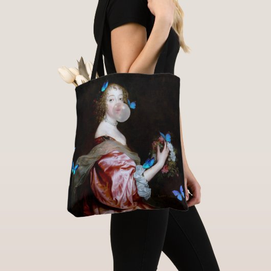 Die unerwartete Ankunft blauer Schmetterlinge Tasche (Von Nahem)