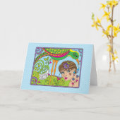 Die unerwartete_Grußkarte einbinden Karte (Gelbe Blume)