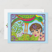 Die unerwartete_-Postkarte einbinden Postkarte (Vorne/Hinten)