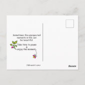 Die unerwartete_-Postkarte einbinden Postkarte (Rückseite)