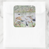 Die ungerade Ente Quadratischer Aufkleber (Tasche)