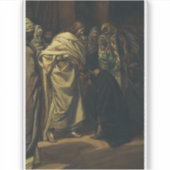 Die Ungläubigkeit des Heiligen Thomas durch James  Aufkleber (Vorderseite)